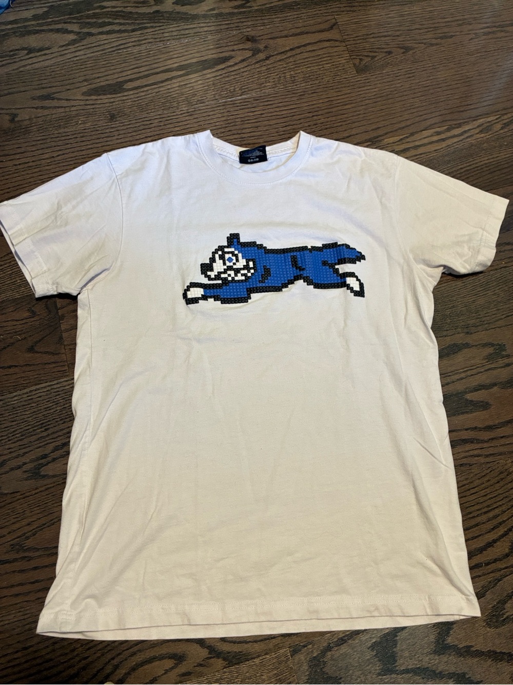 Icecream White Tee with a running dog